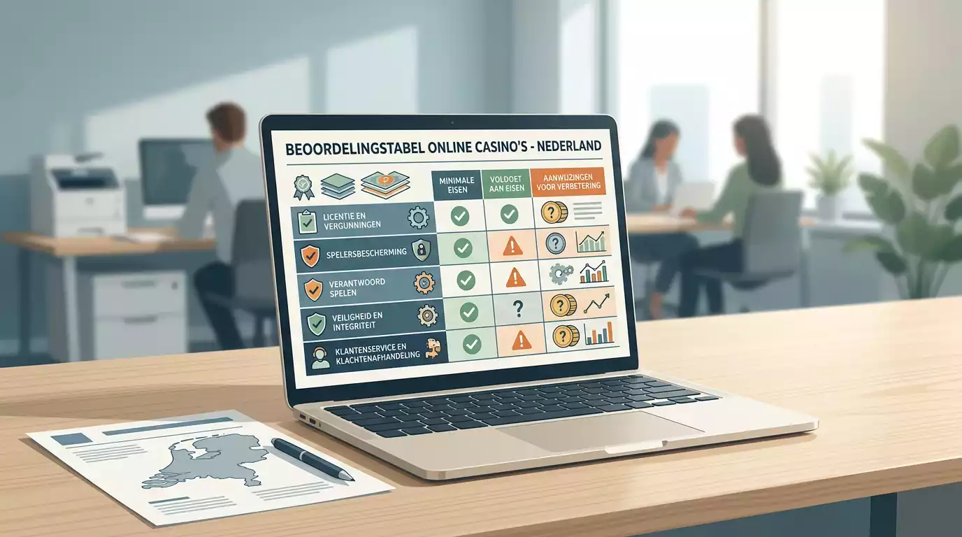 Illustratie van een Voltslot review scorecard met bewijsniveaus voor Nederland